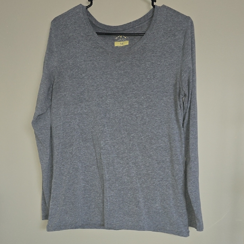Classic Heather Gray Long Sleeve Women's Top